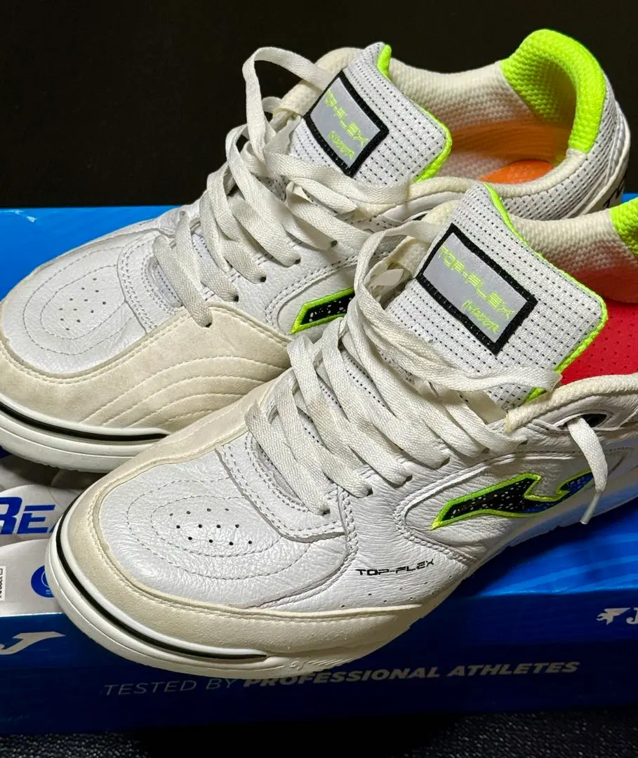 Joma フットサルシューズ ホワイト/イエロー/グリーン　EUR43 28cm Joma フットサルシューズ ホワイト/イエロー/グリーン EUR43