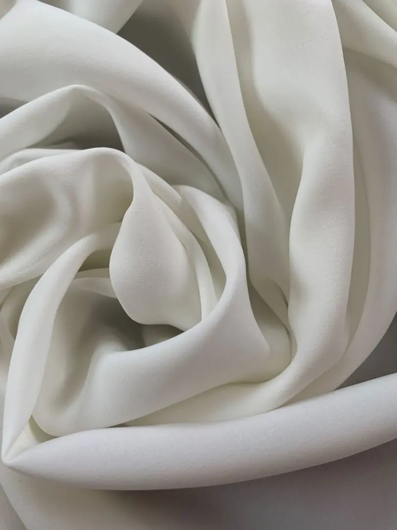 Thumbnail of Bargain: Pale ivory, high-quality, thin Japanese satin remnant fabric used in haute couture dresses