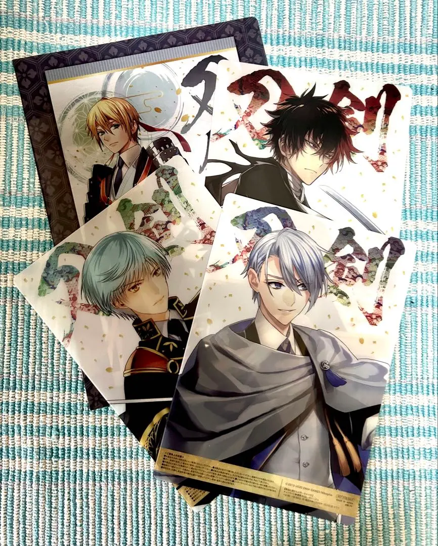 Thumbnail of Touken Ranbu 5th Anniversary Celebration Illustration Poster (3 sheets) + Yamanbagiri Kunihiro (Kiwami) File (1 sheet)
