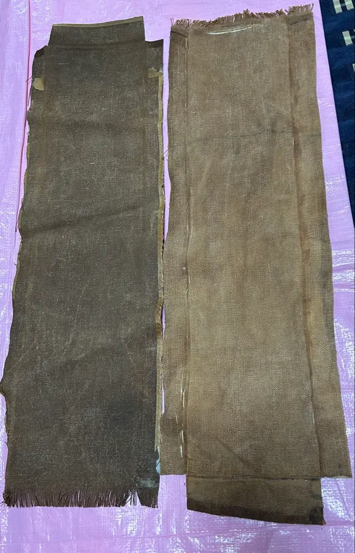 Thumbnail of ① Remnant Rare Old Cloth: Sake Bag, Persimmon-dyed, 2 pieces