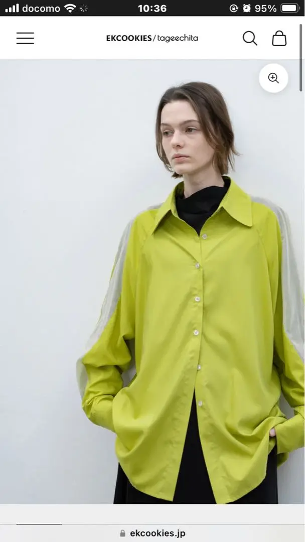 シャツ/ブラウス(長袖/七分) EKCOOKIES UNISEX ROMANTIC GLOSS SHIRT EKCOOKIES ブラウス シャツ 「 」サラッと羽織れる UVカット長袖