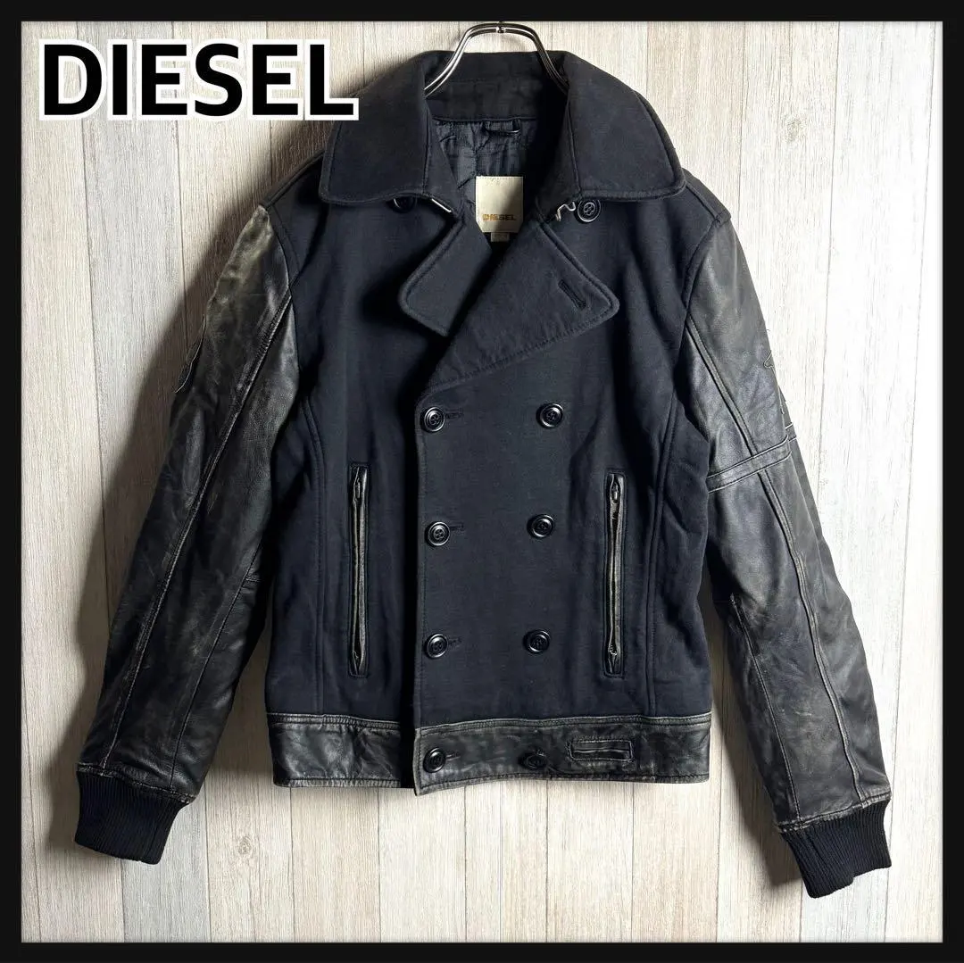 Thumbnail of 2557 [Rare Design] Diesel Sleeve Leather Switching Riders Jacket