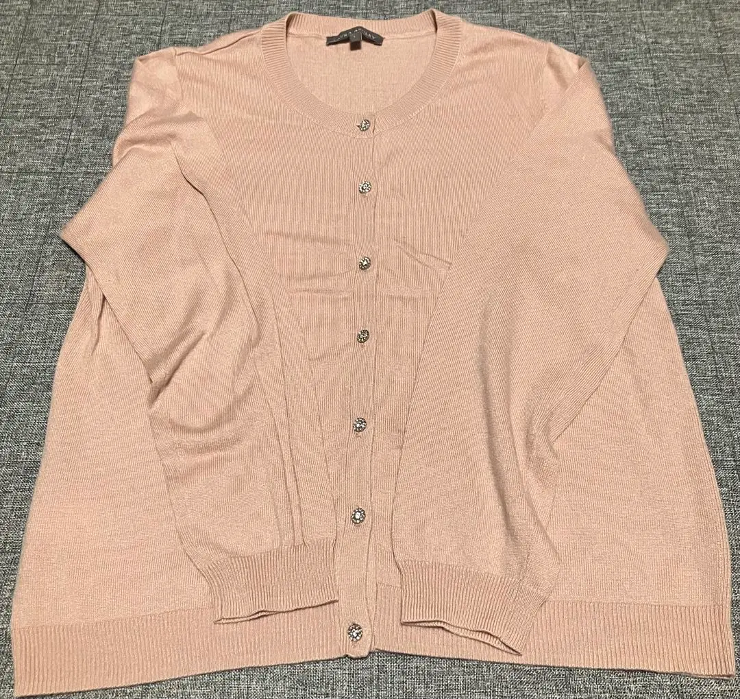 Thumbnail of Laura Ashley Dusty Pink Long Sleeve Cardigan with Jewel Buttons