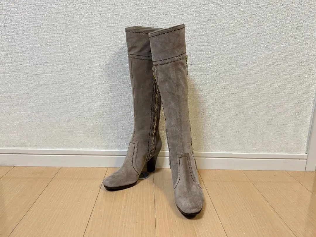 Thumbnail of Sergio Rossi suede long boots, size 35