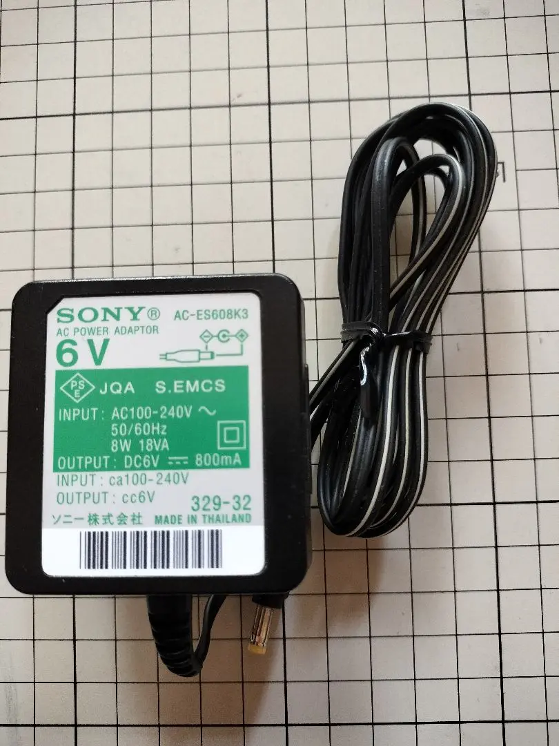 SONY純正 ACアダプター AC-ES608K3(ヘッドホン用6V) 対応機種：MDR-DS7500 9jupf8b Amazon.co.jp: 【部品】SONY純正 ACアダプター AC-ES608K3