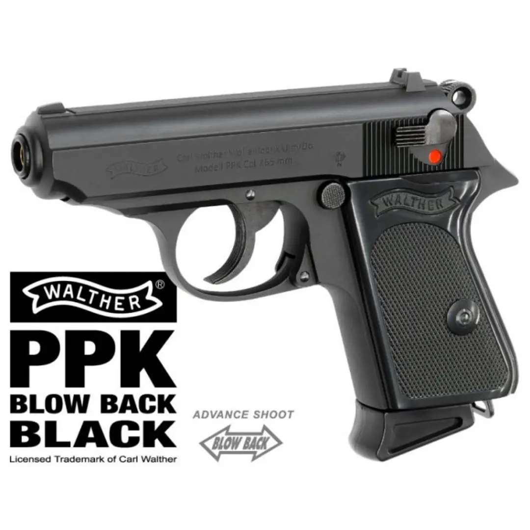 鈴木製作所 ワルサーモデル PPK　モデルガン 樹脂グリップ スズキ] ワルサーPPK 金属モデルガン カート8発付き (中古