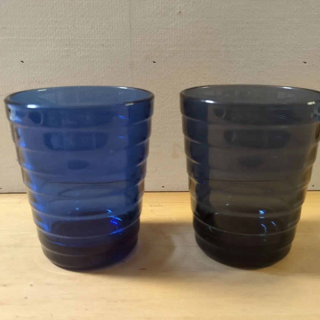 Thumbnail of Blueberry Blue Aino Aalto Ribbed Design Tumblers - Set of 2