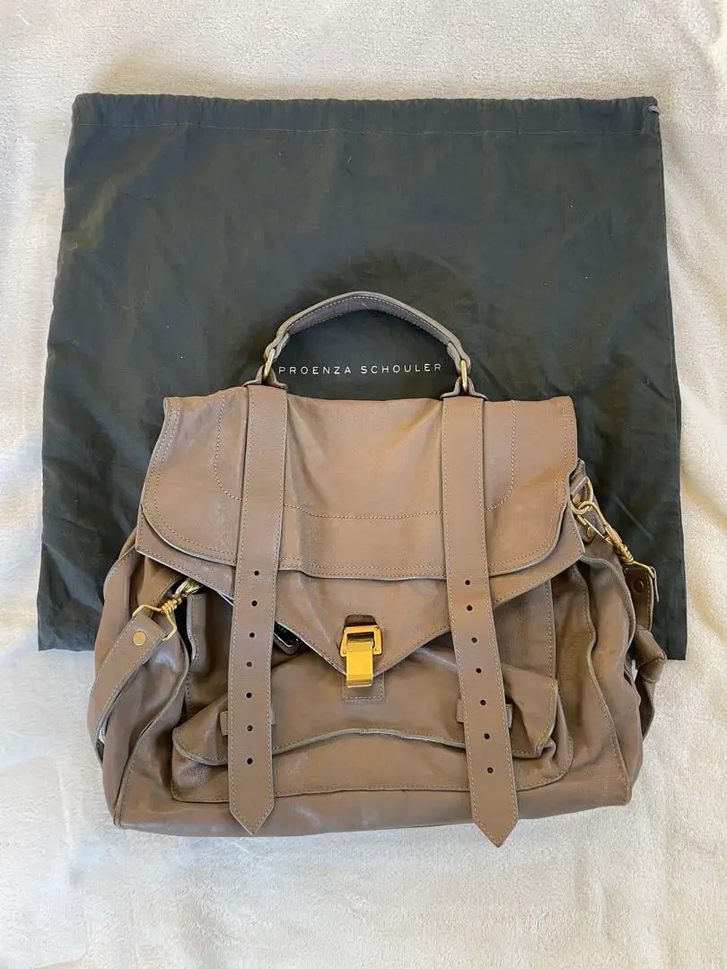 美品✨プロエンザスクーラー　PS1 ミディアムバッグ　2wayバッグ　ヌメ革 1円 美品 Proenza Schouler プロエンザスクーラー レザー 2WAY