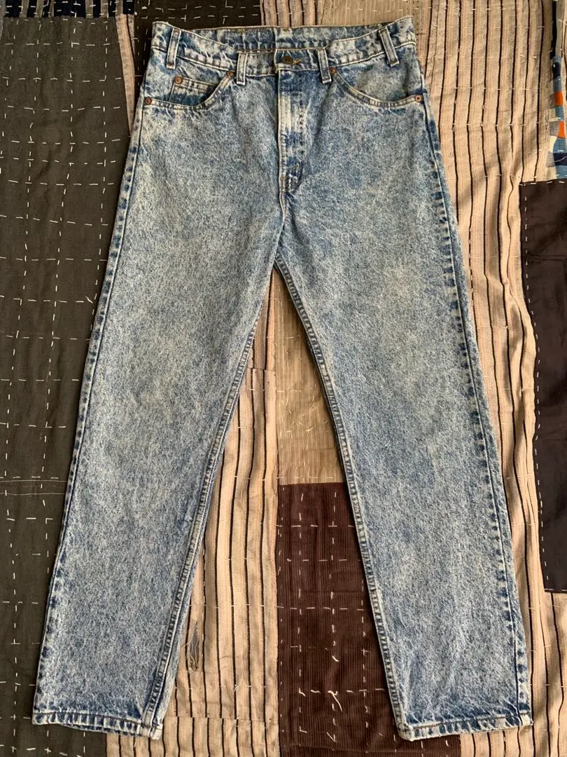 Thumbnail of Levi's 505 chemical wash denim pants, made in the USA, size 32x30, from 1991.