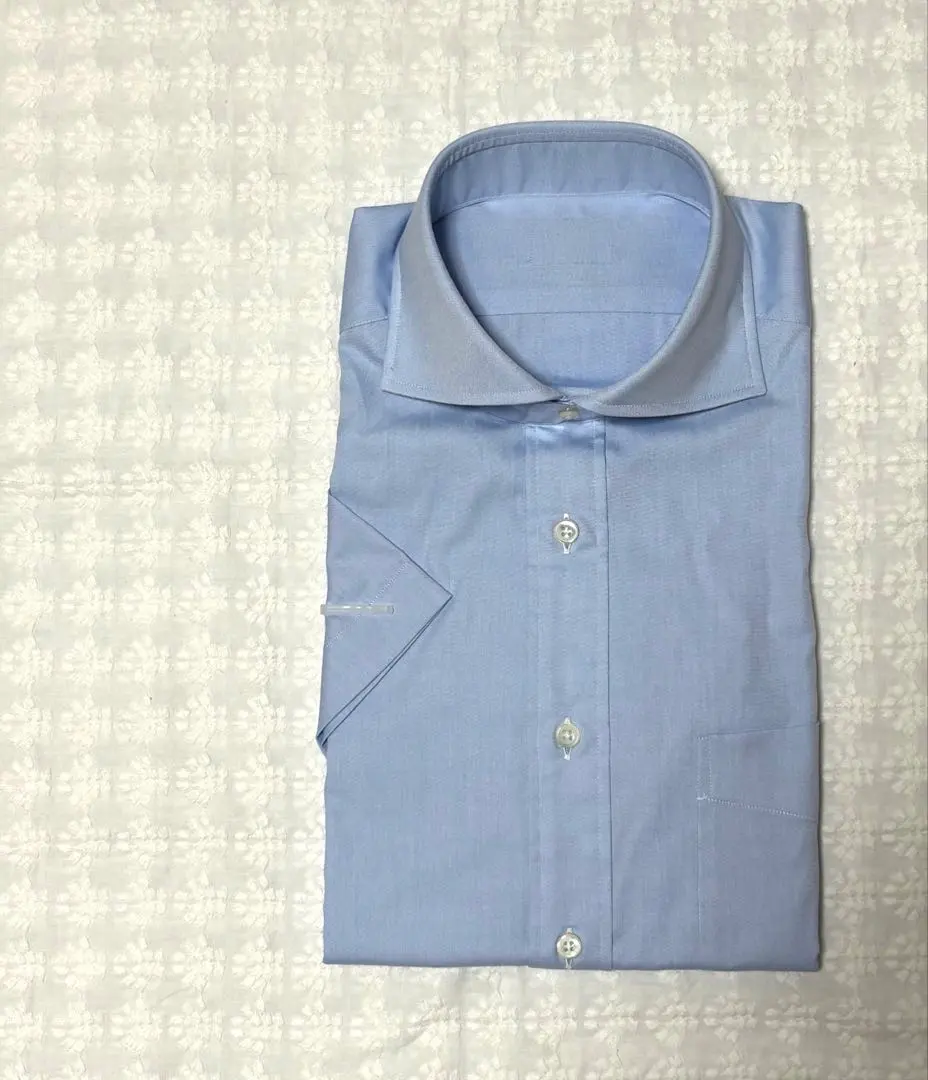 Thumbnail of 【New, Unused】Kamakura Shirts Men's Short Sleeve Light Blue M Equivalent High Quality Office Casual