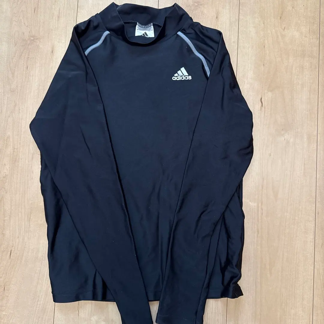 Thumbnail of Adidas long-sleeved rash guard, size 160, black