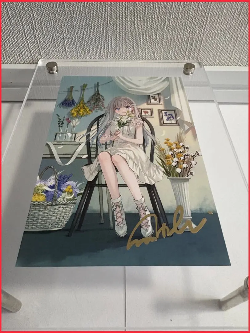 フカヒレ先生サイン入りミニアートグラフ フカヒレ作品展『twinkling』 直筆サイン入り描き下ろしアート