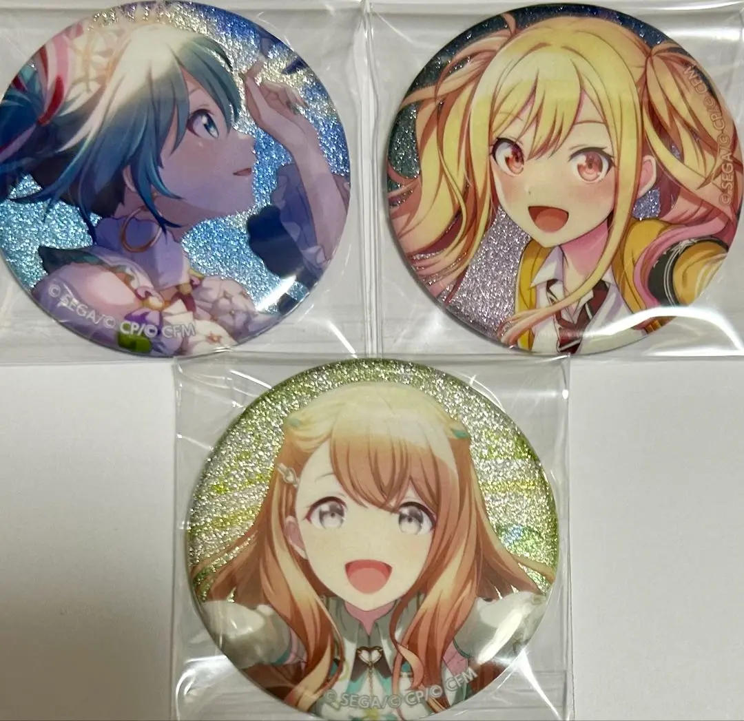 Thumbnail of Project Sekai Glitter Can Badge Collection: Hatsune Miku, Saki Tenma, Minori Hanasato