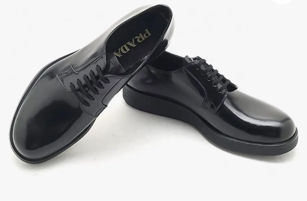 PRADA レザーシューズ　2EE197 ポストマンプレーントゥ プラダ レザー レザーシューズ 6 メンズ ブラウン 2EE197 ポスト