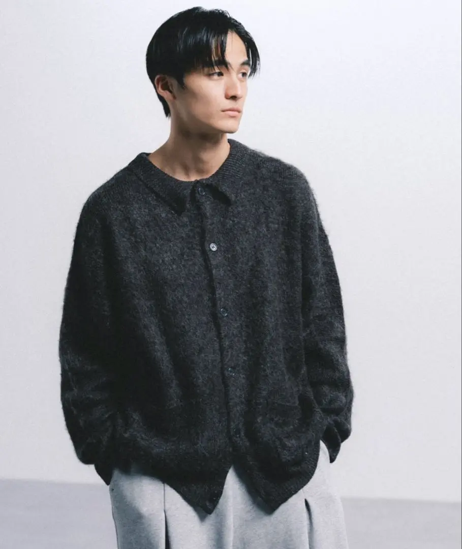 タグ付き　SINSS ニットポロカーディガン Knit polo cardigan / ニットポロカーディガン（カーディガン