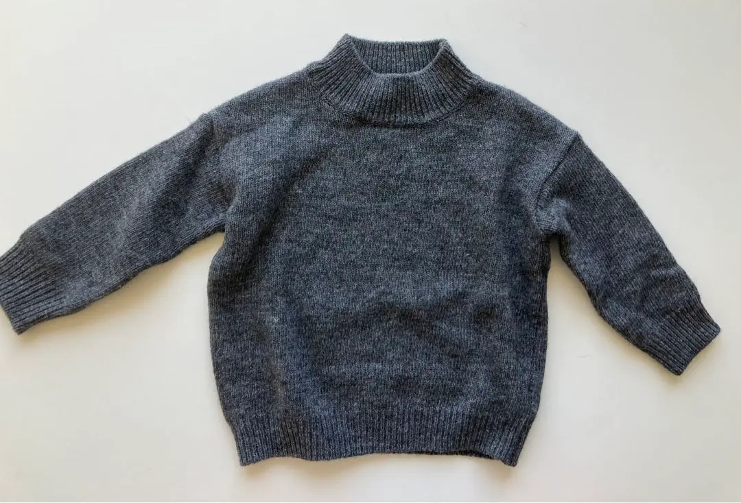 Thumbnail of Korean children's clothing m&y story gray turtleneck sweater size S