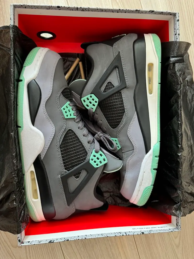 シューズ(男性用) NIKE AIR JORDAN 4 RETRO GREEN GLOW Size 9 - Jordan 4 Retro Green Glow | eBay