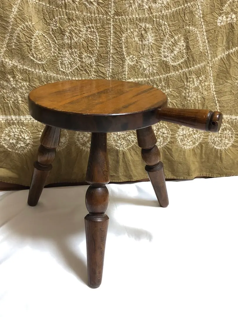 ヴィンテージ　ミルクスツール Old Hida sangyo Milk stool Oak wood 1950~1960's Japan