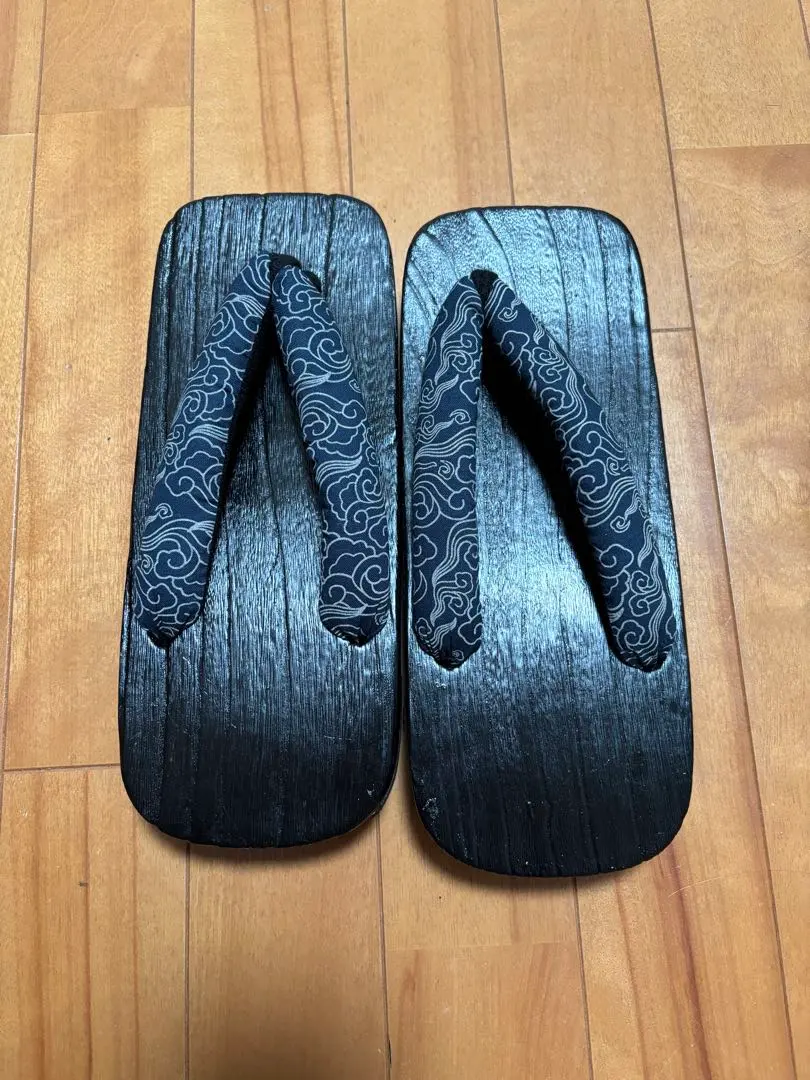Thumbnail of Geta (Japanese wooden clogs) - Men's - Black - Size M