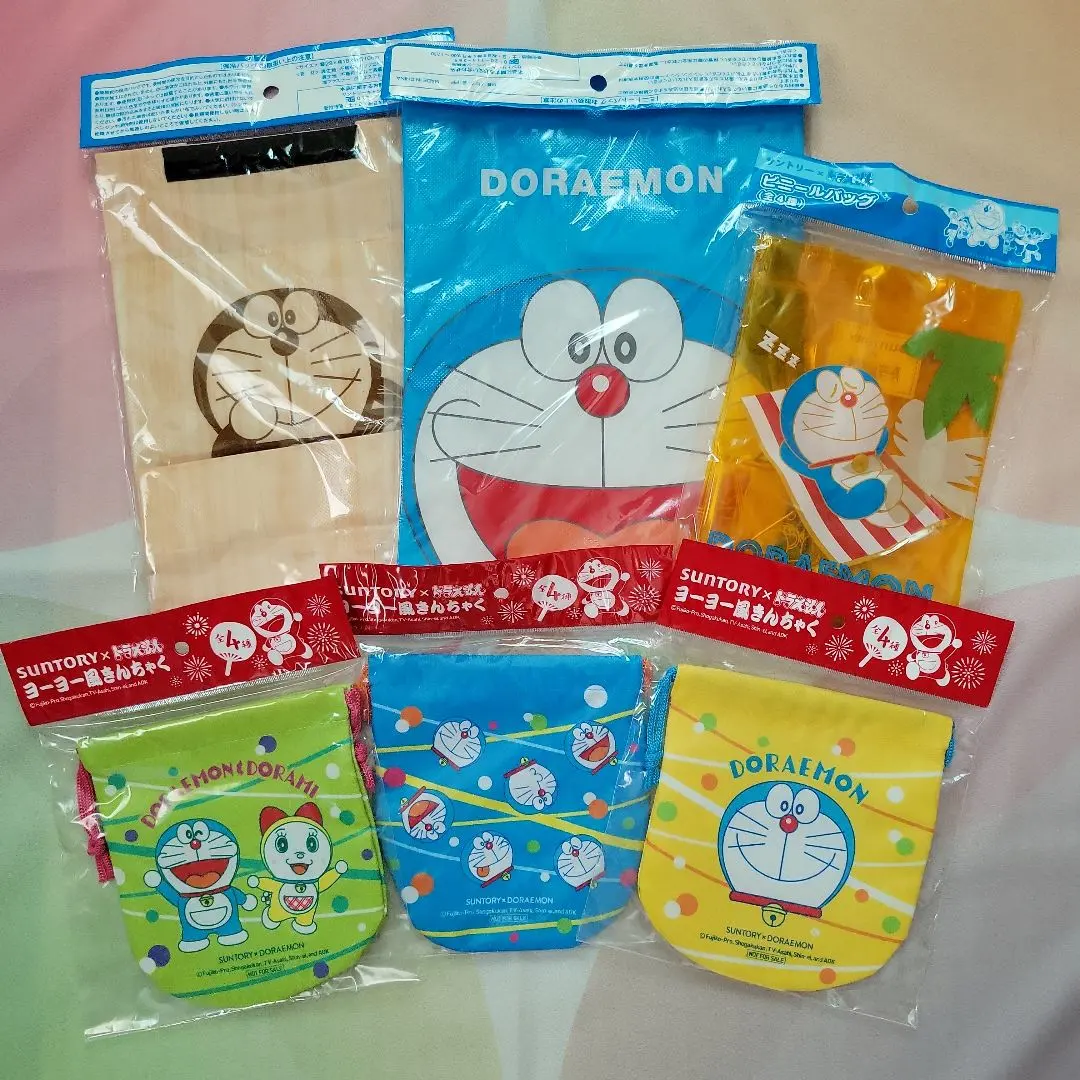 Thumbnail of [Doraemon] Suntory Drawstring Bag, Insulated Bag, Tote Bag, Vinyl Bag, 6 Items