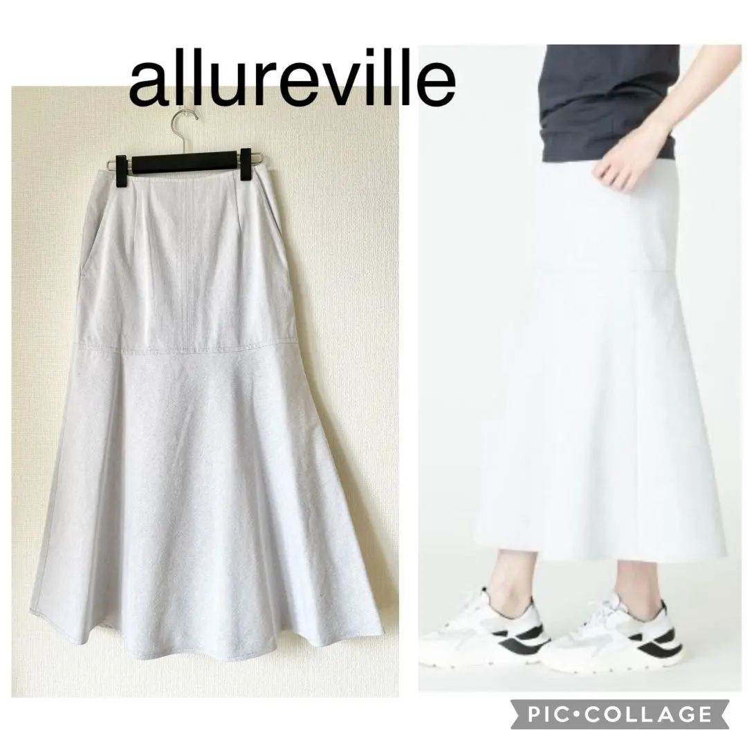 Thumbnail of 【New】allureville Denim Long Mermaid Skirt Light Gray Beautiful Legs