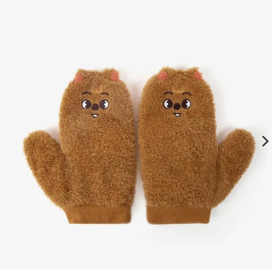 スキズ　ハンクオッカ　手袋　帽子 Stray Kids SKZ Skzoo Han Jisung Quokka Fluffy Embroidered