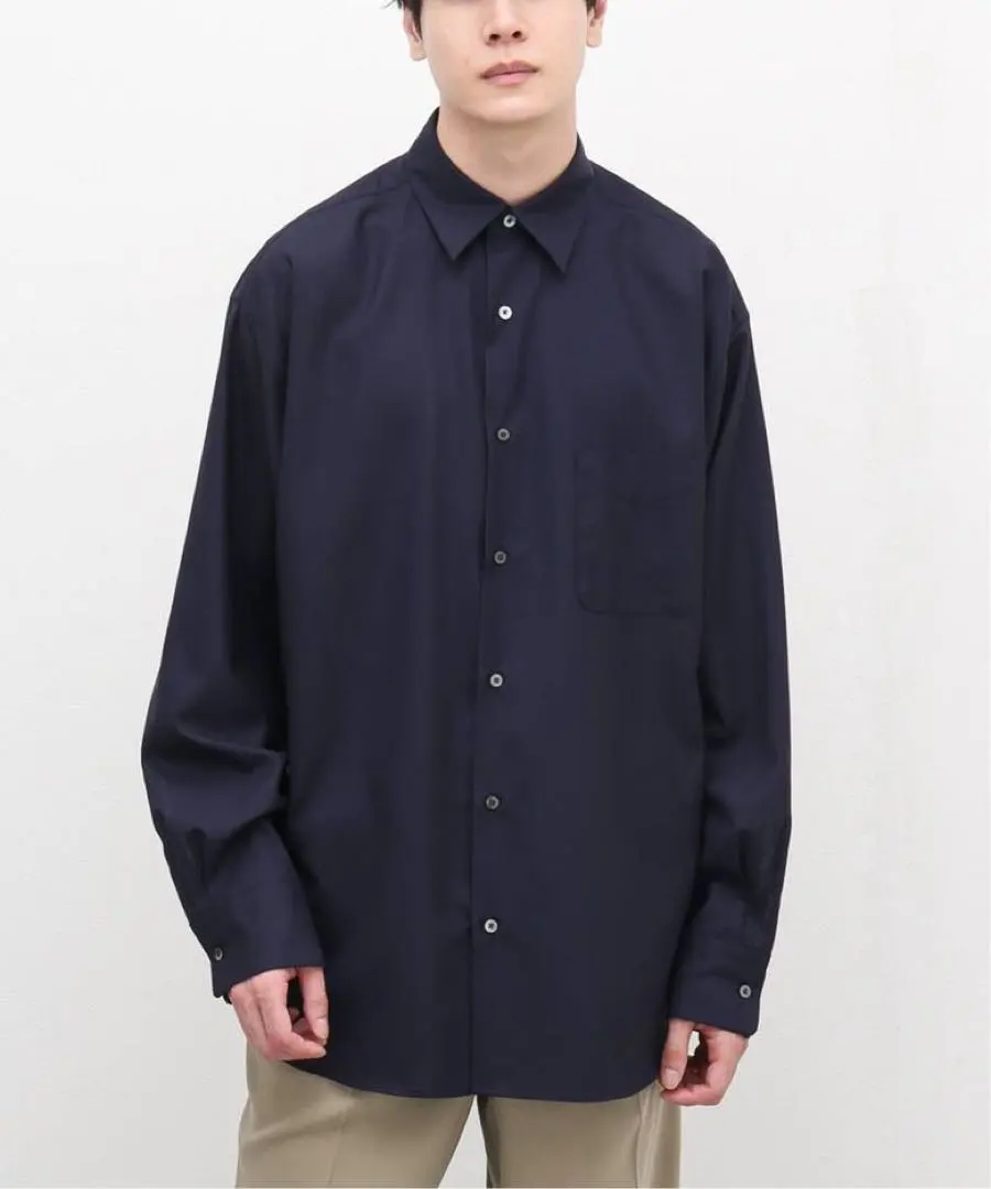 Thumbnail of MARKAWARE COMFORT FIT SHIRT NAVY 3 Wool Trop