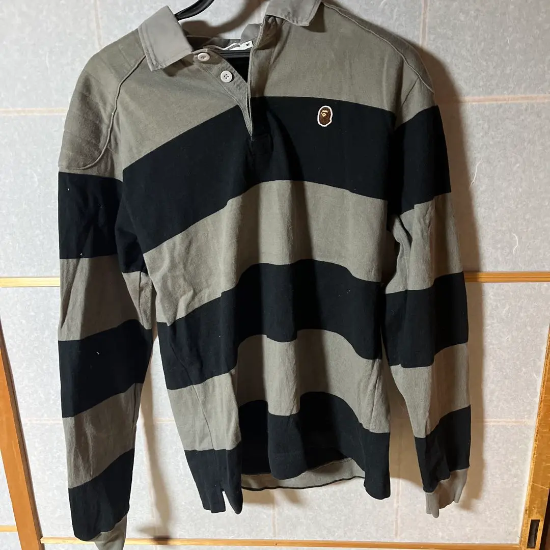 初期ape ラガーシャツ キムタク HERO エイプ 90s ア ベイシング エイプ ラガーシャツ BAPE ベイプ HERO キムタク