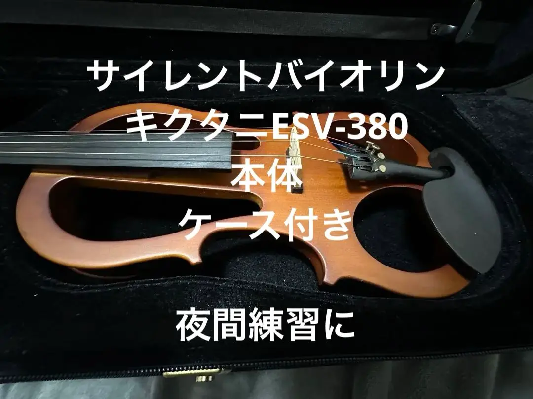 キクタニサイレントバイオリン 消音効果抜群 エレキバイオリン ESV-380ブラウン【15点セット