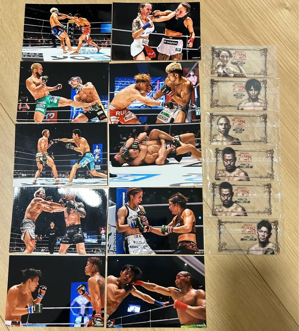 超RIZIN3くじプラ D賞 対戦カードクリアカード 4種セット