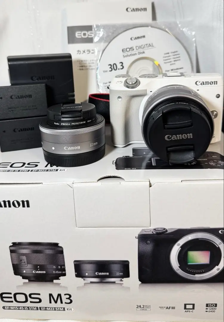 Canon EOS M3 ホワイト15-45mmレンズセット Amazon | Canon ミラーレス一眼カメラ EOS M3 ダブルレンズ