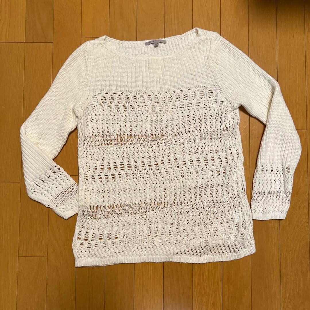 Thumbnail of Gap Open Knit White Sweater M