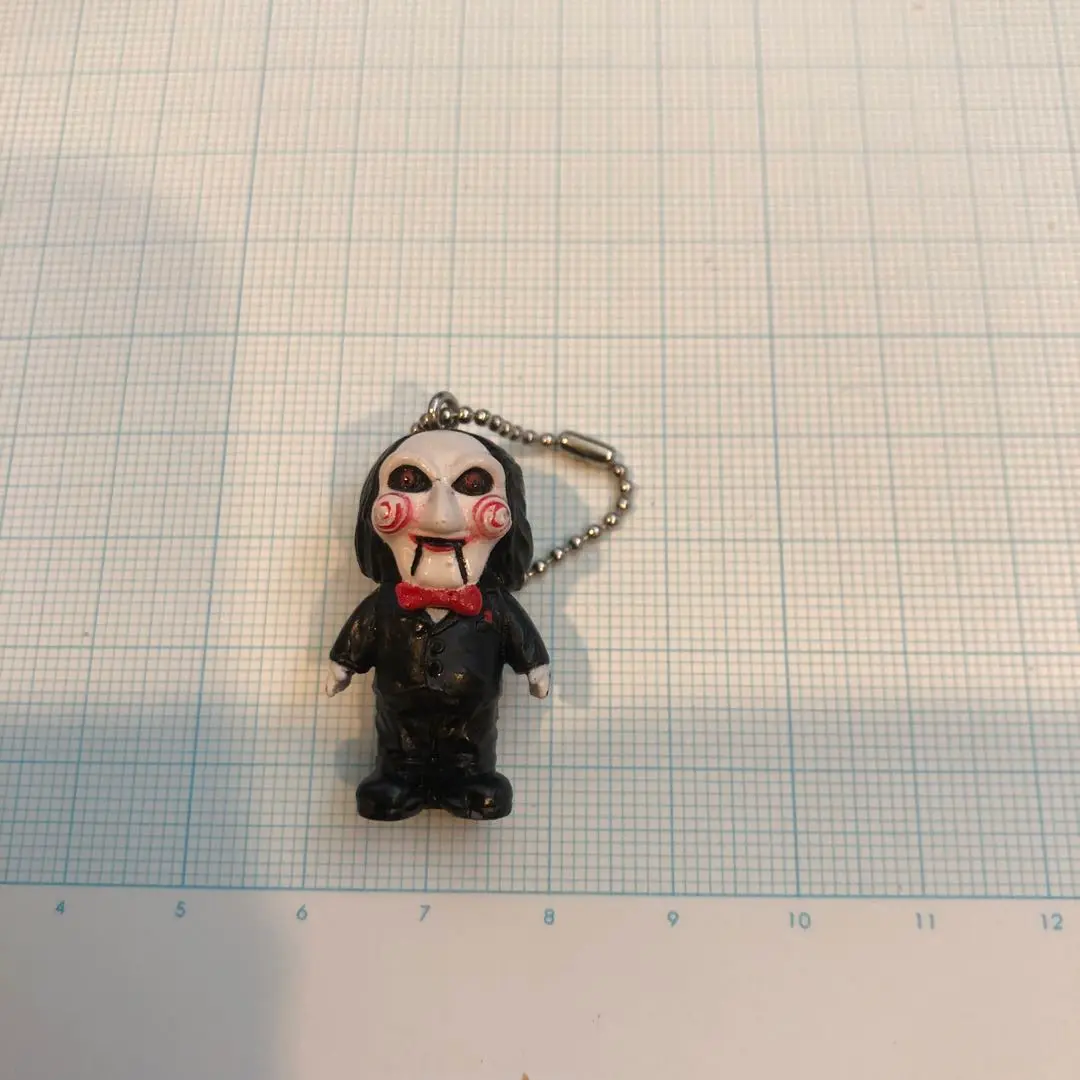 レア！映画『SAW3』ジグソウ ミニフィギュアマスコット付きストラップ★新品 レア！映画『SAW3』ジグソウ ミニフィギュアマスコット付き