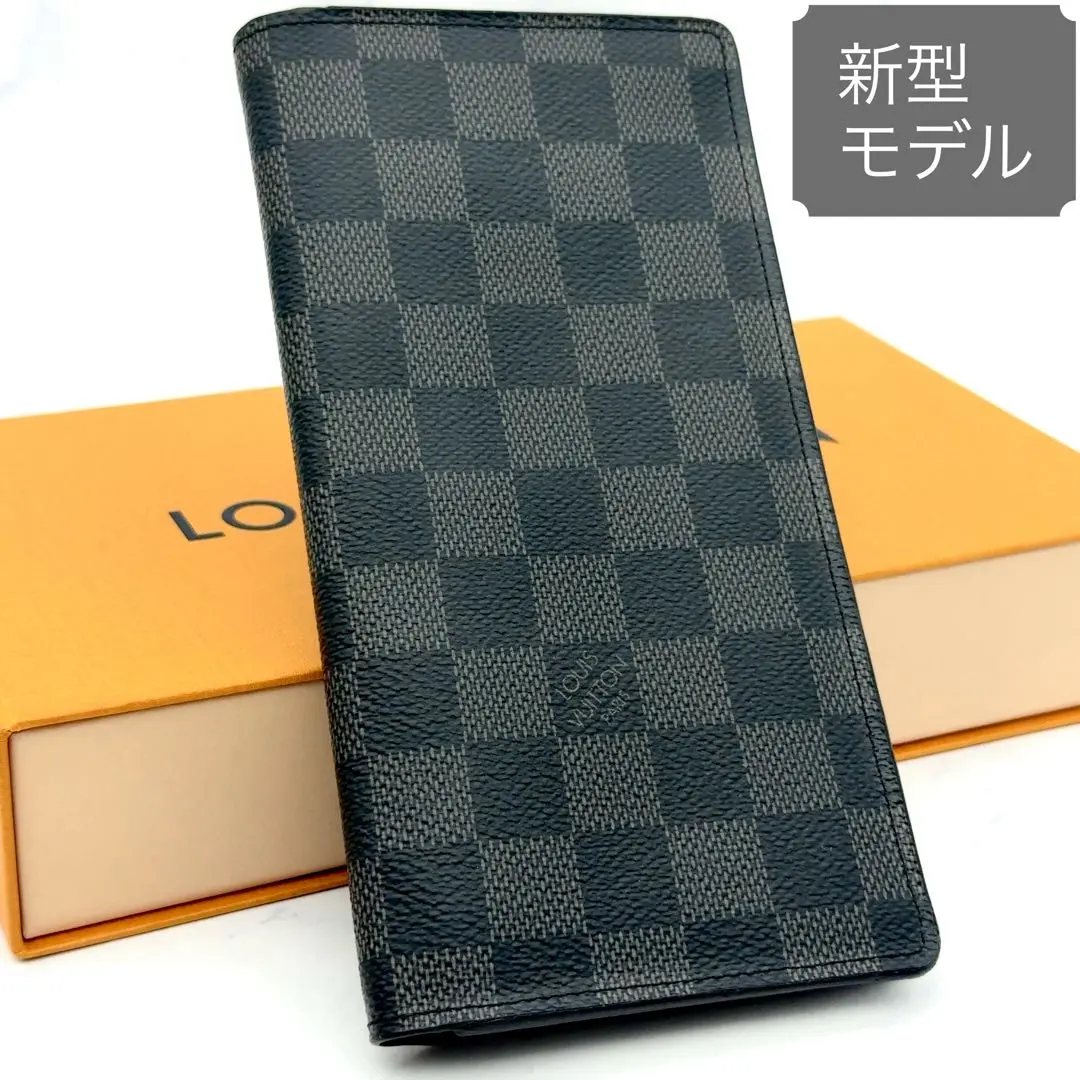 未使用級✨路易威登 Damier Graphite Portefeuille Brazza 新款長款錢包 的縮圖