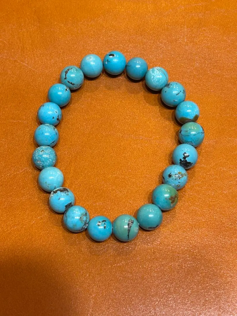 A074 天然 綠松石 原石 土耳其石 青色 藍色 天然 手鏈 的縮圖