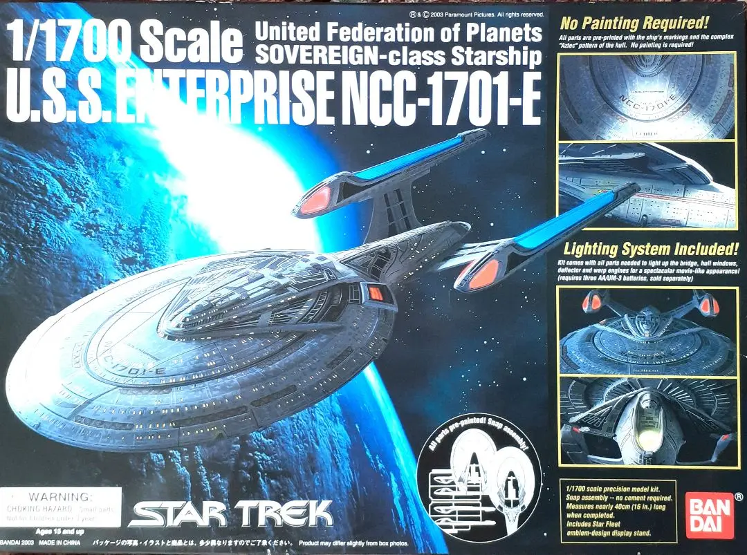 Amazon.com: Bandai Star Trek 1/850 USS Enterprise NCC-1701