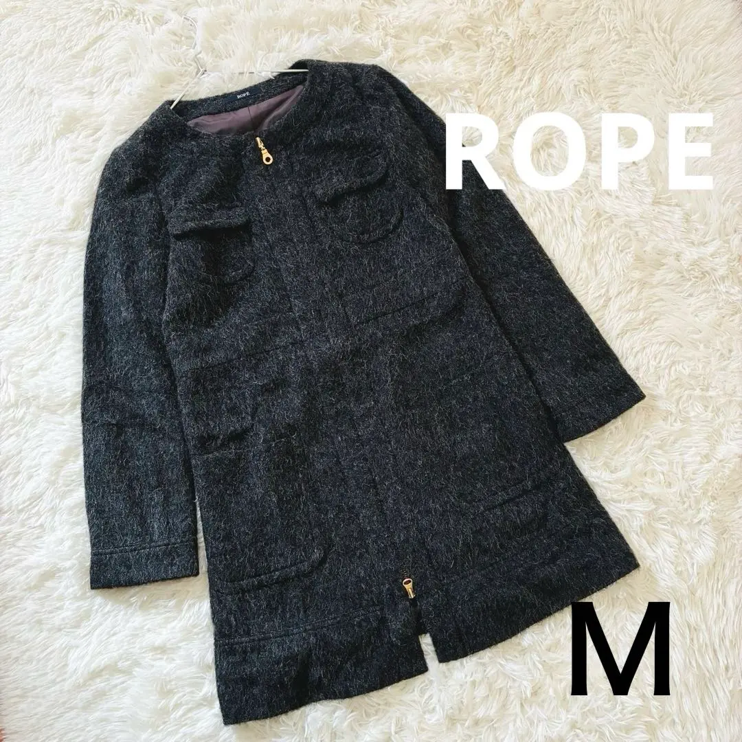 ROPÉ 羅佩 無領外套 灰色 薄款 羊駝毛48% 尺寸9 的縮圖