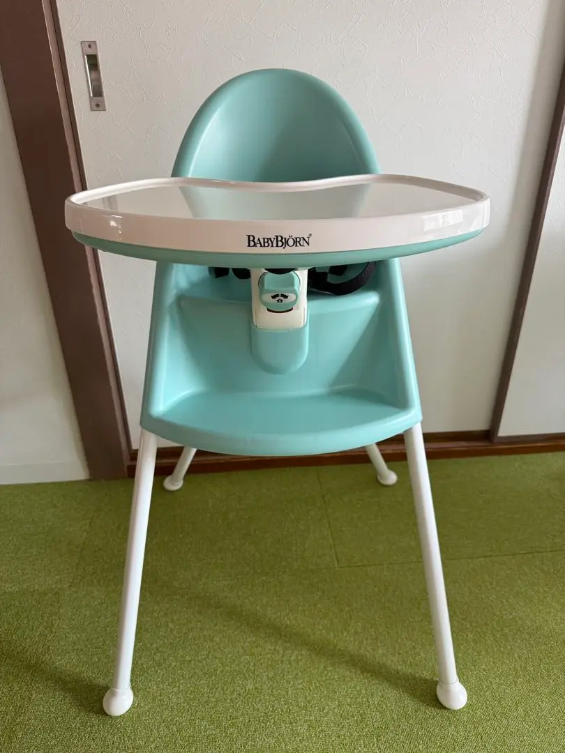 【値下】BABY BJORN ベビービョルン ハイチェア　グリーン　ハーネス付き Amazon | ベビービョルン 【日本正規品保証付】 ハイチェア