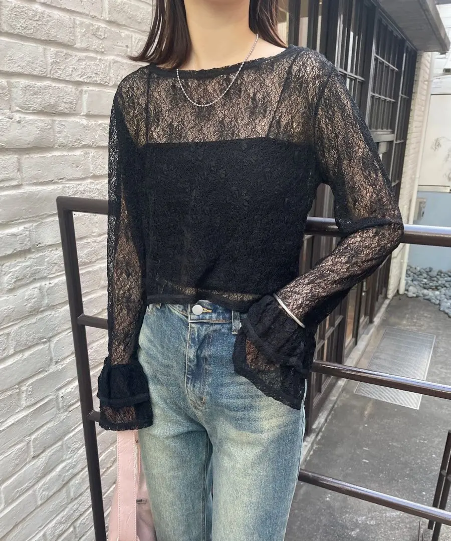 Thumbnail of mystic [mline] Sleeve Frill Lace Pullover