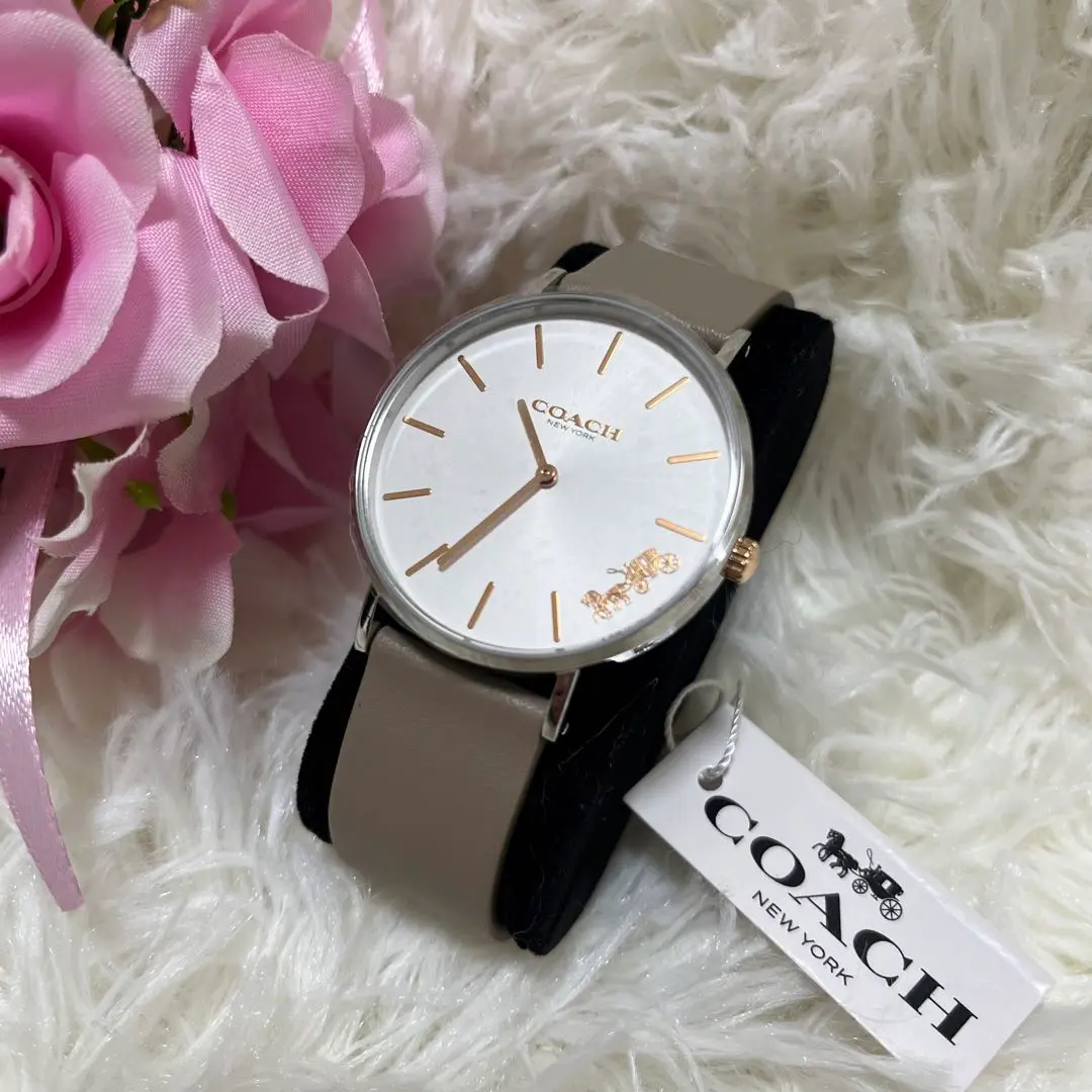 2025年最新】COACH ベルトカラー：ベージュ 腕時計(クォーツ)の