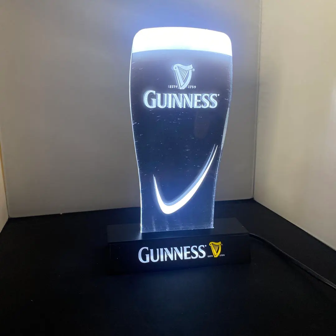 ギネスビールネオンサイン パネルサイン GUINNESS ギネスビール LED、ギネスネオンサイン、ギネスロゴ装飾、ギネス