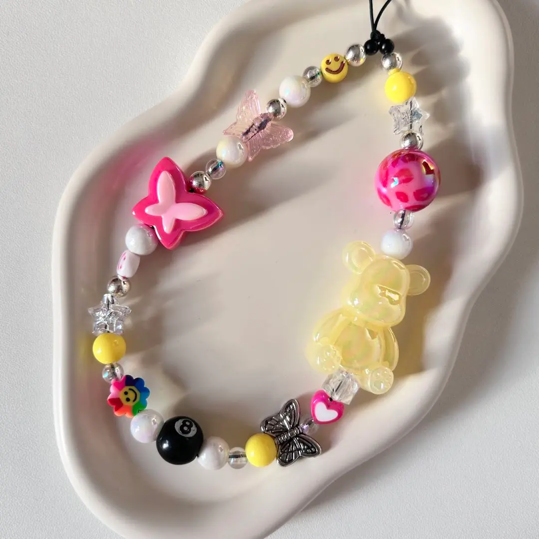 Thumbnail of Beaded Strap Cell Phone Strap ʕ•ᴥ•ʔ