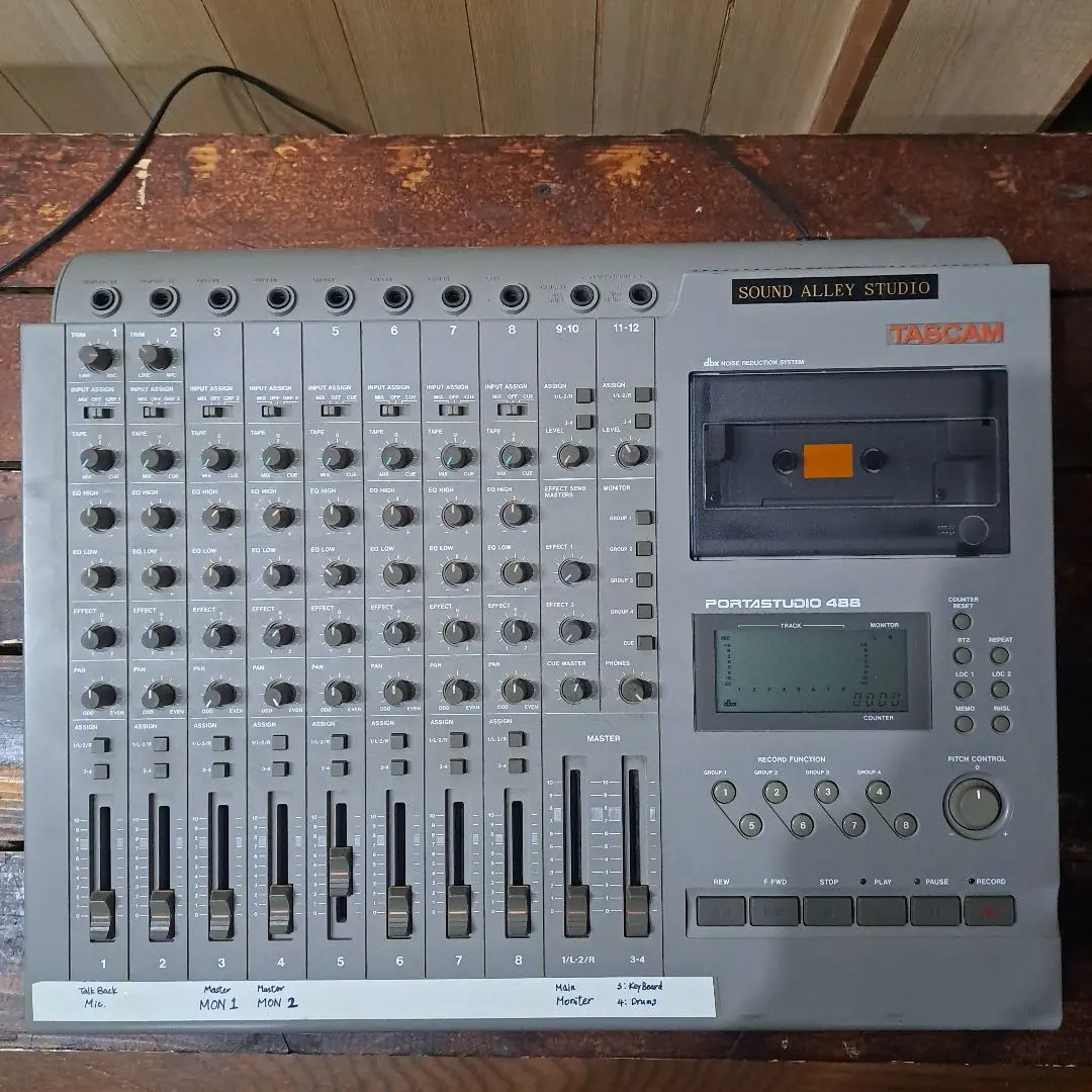 M7323 TASCAM マルチトラックレコーダーPORTASTUDIO 488 Tascam Portastudio 488 8-Track Multitrack Cassette Tape