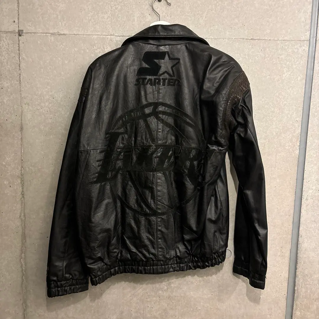 STARTER 90s レザー ジャケット スターター ブルゾン jacket STARTER スターター スタジャン メンズ レディース 30代 40代 50