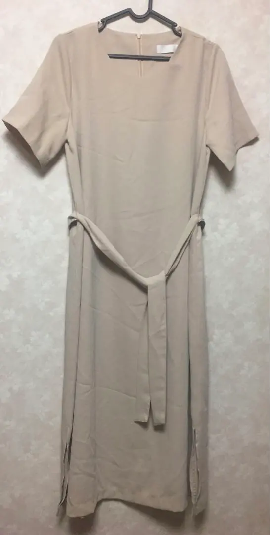 Thumbnail of South Korea MINSSHOP Beige Shirt Dress Short Sleeve 45cm/114cm