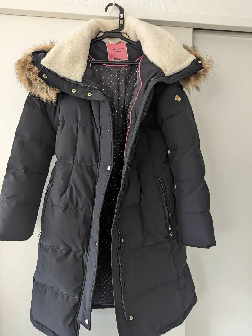 美品 kate spade new york kids ナイロンコート 160黒