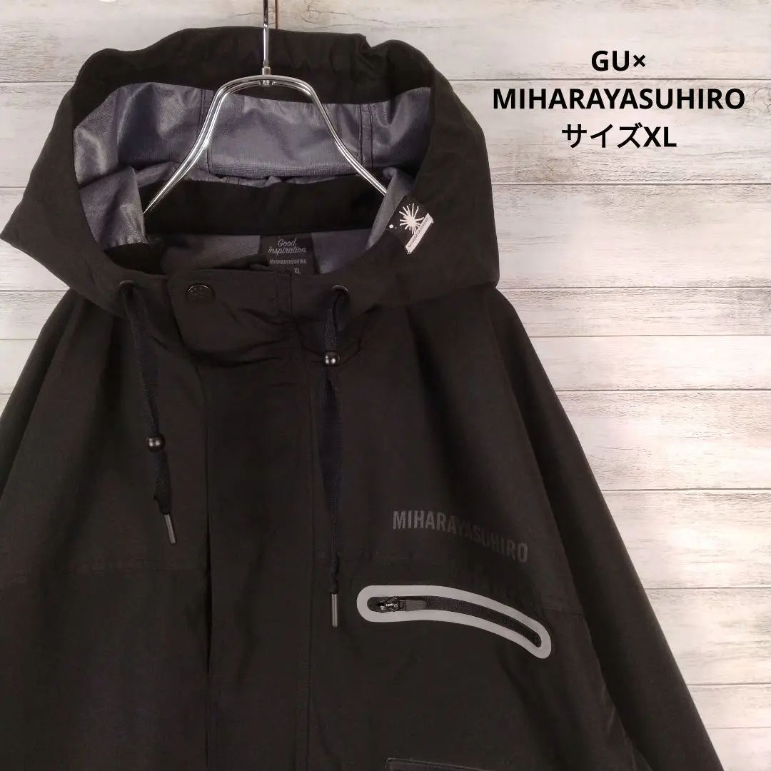 タグ付き新品】 GU × ミハラヤスヒロ MEN マウンテンパーカー 3レイヤーファブリック MY Mサイズ ブラック 撥水 防風  透湿｜Yahoo!フリマ（旧PayPayフリマ）
