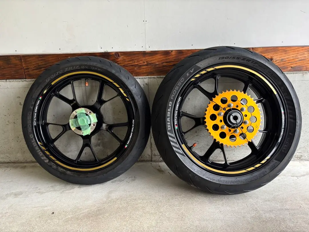 DAEG純正ホイール前後セット アルミホイール スーパーDIO SR/ZX AF27/AF28 前後セット 黒