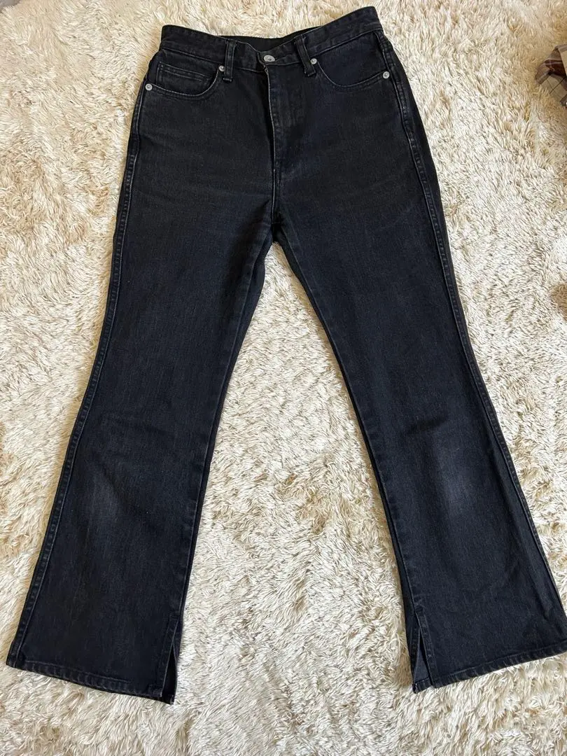 Thumbnail of Green Label Relaxing Flare Black Denim 36