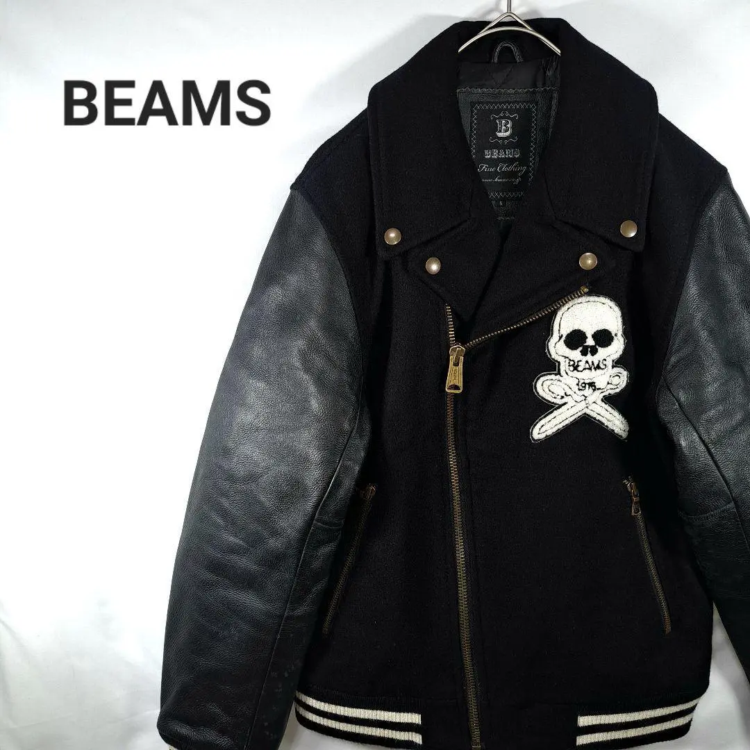 BEAMS スカル刺繍サテンジャケット リバーシブル Lサイズ 美中古 m82096722832_1.jpg?1741184570